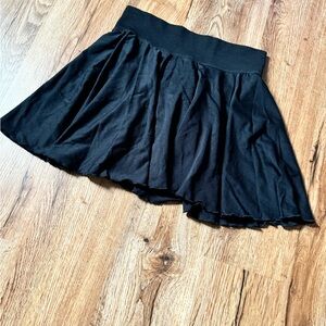 Black High-Low Skater Mini Skirt for Night Out